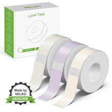 Load image into Gallery viewer, NELKO Genuine P21 Label Maker Tape, Adapted Label Print Paper, 14x40mm (0.55"x1.57"),180 Tapes/Roll, 3-Roll,Solid color