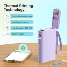 Load image into Gallery viewer, Nelko P21 Portable Bluetooth Label Printer,Purple