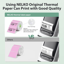 Load image into Gallery viewer, Nelko Labels for PM220, 1.57'' x 1.18'' (40x30mm) Thermal Sticker Label, 1 Roll of 230 Self-Adhesive Thermal Paper (Pink)
