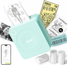 Load image into Gallery viewer, Nelko PM230 Bluetooth Sticker Printer – Portable Mini Sticker Maker with 3 Rolls Paper, Compatible with Phone & Tablet, Multiple Templates, Green