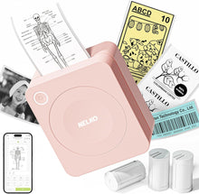 Load image into Gallery viewer, Nelko PM230 Bluetooth Sticker Printer – Portable Mini Sticker Maker with 3 Rolls Paper, Compatible with Phone & Tablet, Multiple Templates, Pink