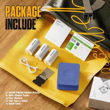 Load image into Gallery viewer, Nelko PM230 Bluetooth Sticker Printer – Portable Mini Sticker Maker with 3 Rolls Paper, Compatible with Phone & Tablet, Multiple Templates, Blue