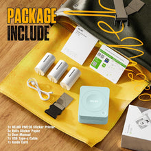 Load image into Gallery viewer, Nelko PM230 Bluetooth Sticker Printer – Portable Mini Sticker Maker with 3 Rolls Paper, Compatible with Phone & Tablet, Multiple Templates, Green