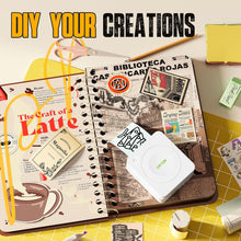 Load image into Gallery viewer, Nelko Genuine Self-Adhesive Thermal Printer Stickers, Compatible with PM230 Mini Sticker Printer, Black on White, 54mmx3.5m Mini Sticker Printer Paper for Journal, Photos, Note, 3 Rolls, Transparent