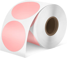 Load image into Gallery viewer, NELKO 2 Inch Pink Circle Thermal Stickers Labels 750 Labels/Roll