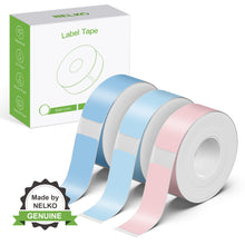 Load image into Gallery viewer, NELKO Genuine P21 Label Maker Tape, Adapted Label Print Paper, 14x40mm (0.55"x1.57"),180 Tapes/Roll, 3-Roll,Solid color