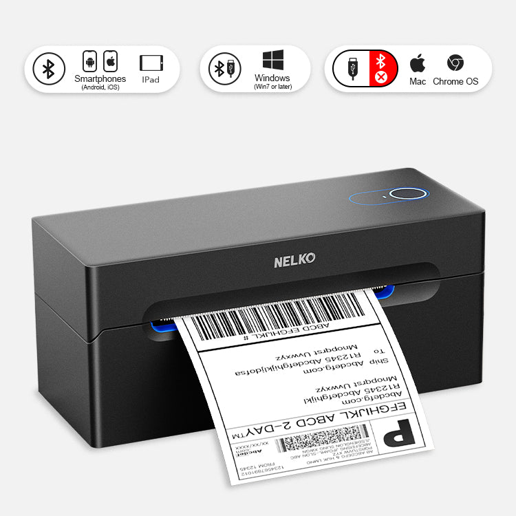 Nelko Bluetooth Thermal Shipping Label Printer PL70e