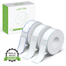 Load image into Gallery viewer, NELKO Genuine P21 Label Maker Tape, Adapted Label Print Paper, 14x40mm (0.55"x1.57"),180 Tapes/Roll, 3-Roll,Green Series Border Theme Tape