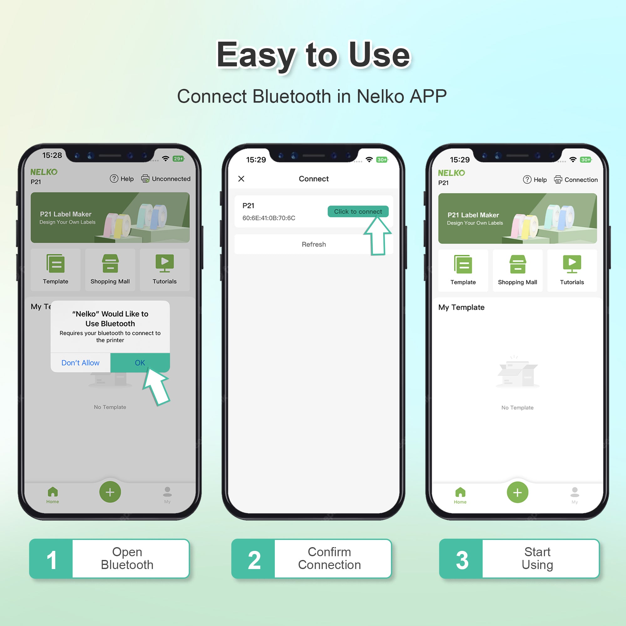 Nelko P21 Portable Bluetooth Label Printer