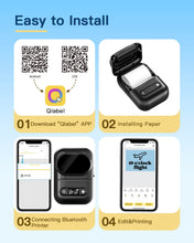 Load image into Gallery viewer, NELKO P110 Portable Bluetooth Label Makers，with 1 Roll Label, Black