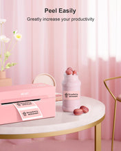 Lade das Bild in den Galerie-Viewer, NELKO 2 Zoll rosa Kreis-Thermoaufkleber-Etiketten 750 Etiketten/Rolle 