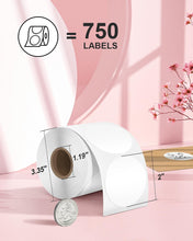 Load image into Gallery viewer, Nelko 2 Inch White Circle Thermal Stickers Labels 750 Labels/Roll