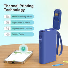 Load image into Gallery viewer, Nelko P21 Portable Bluetooth Label Printer,Blue