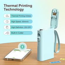 Load image into Gallery viewer, Nelko P21 Portable Bluetooth Label Printer,Cyan