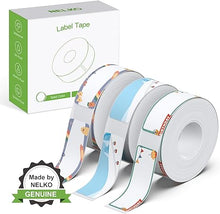 Load image into Gallery viewer, NELKO Genuine P21 Label Maker Tape, Adapted Label Print Paper, 14x40mm (0.55"x1.57"), Standard Laminated Labeling Replacement, Multipurpose of P21, 180 Tapes/Roll, 3-Roll, Birthday Theme Tape
