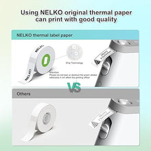Load image into Gallery viewer, NELKO Genuine P21 Label Maker Tape, Adapted Label Print Paper, 14x40mm (0.55"x1.57"), Standard Laminated Labeling Replacement, Multipurpose of P21, 180 Tapes/Roll, 3-Roll, Light Green/Green/Dark Green