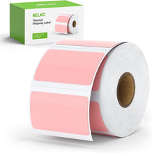 Lade das Bild in den Galerie-Viewer, NELKO 2 Zoll rosa Kreis-Thermoaufkleber-Etiketten 750 Etiketten/Rolle 