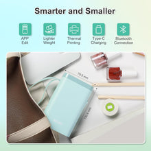 Load image into Gallery viewer, Nelko P21 Portable Bluetooth Label Printer,Cyan