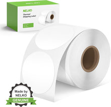 Load image into Gallery viewer, Nelko 2 Inch White Circle Thermal Stickers Labels 750 Labels/Roll