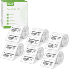 Lade das Bild in den Galerie-Viewer, Nelko Labels for PM220, 2'' x 1.18'' (50x30mm) Thermal Sticker Label, 230 Labels/Roll, 6 Rolls (White)