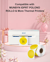 Load image into Gallery viewer, Nelko 2 Inch Yellow Circle Thermal Stickers Labels 750 Labels/Roll