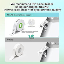 Load image into Gallery viewer, Nelko P21 Label Maker Tape, 15x40mm (0.59"x1.57") Self-Adhesive Label Compatible with P21 Label Maker for Home/Office/School, 180 Labels/Roll, White