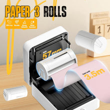 Load image into Gallery viewer, Nelko Genuine Self-Adhesive Thermal Printer Stickers, Compatible with PM230 Mini Sticker Printer, Black on White, 54mmx3.5m Mini Sticker Printer Paper, 3 Rolls, Yellow/Pink/Purple