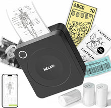 Load image into Gallery viewer, Nelko PM230 Bluetooth Sticker Printer – Portable Mini Sticker Maker with 3 Rolls Paper, Compatible with Phone &amp; Tablet, Multiple Templates, Black