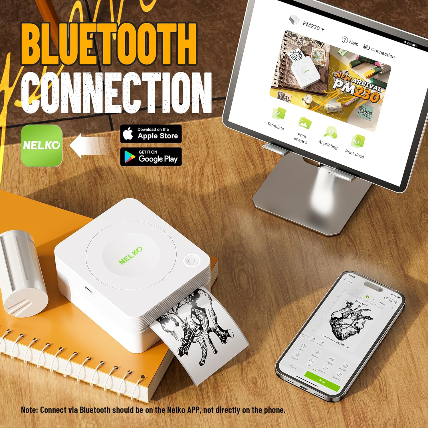 NELKO PM230 Bluetooth Sticker Printer