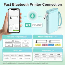 Load image into Gallery viewer, Nelko P21 Portable Bluetooth Label Printer,Cyan