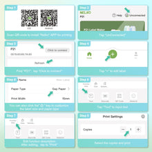 Load image into Gallery viewer, Nelko P21 Portable Bluetooth Label Printer,Cyan