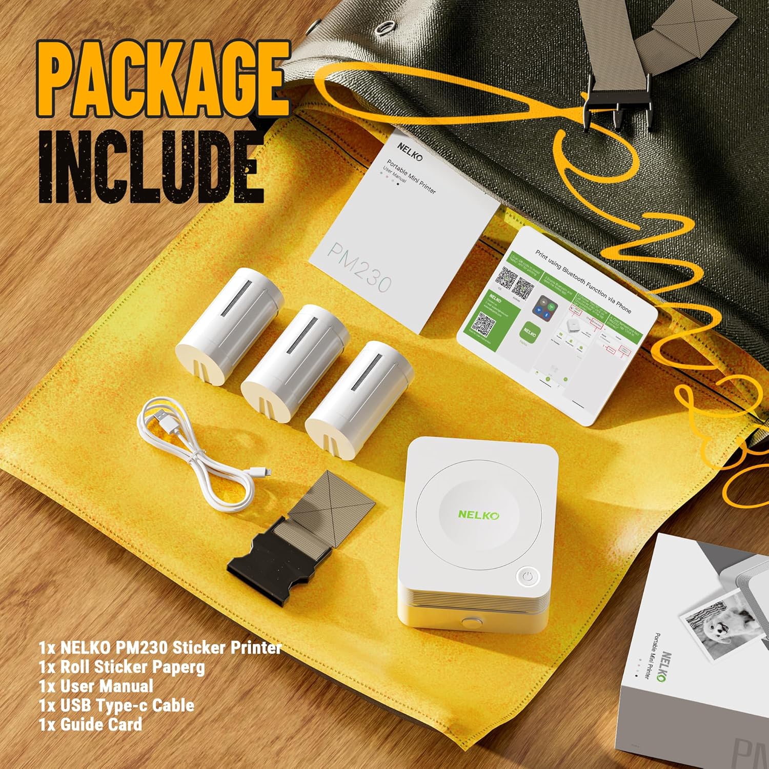 NELKO PM230 Bluetooth Sticker Printer