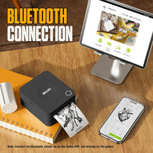 Load image into Gallery viewer, Nelko PM230 Bluetooth Sticker Printer – Portable Mini Sticker Maker with 3 Rolls Paper, Compatible with Phone &amp; Tablet, Multiple Templates, Black