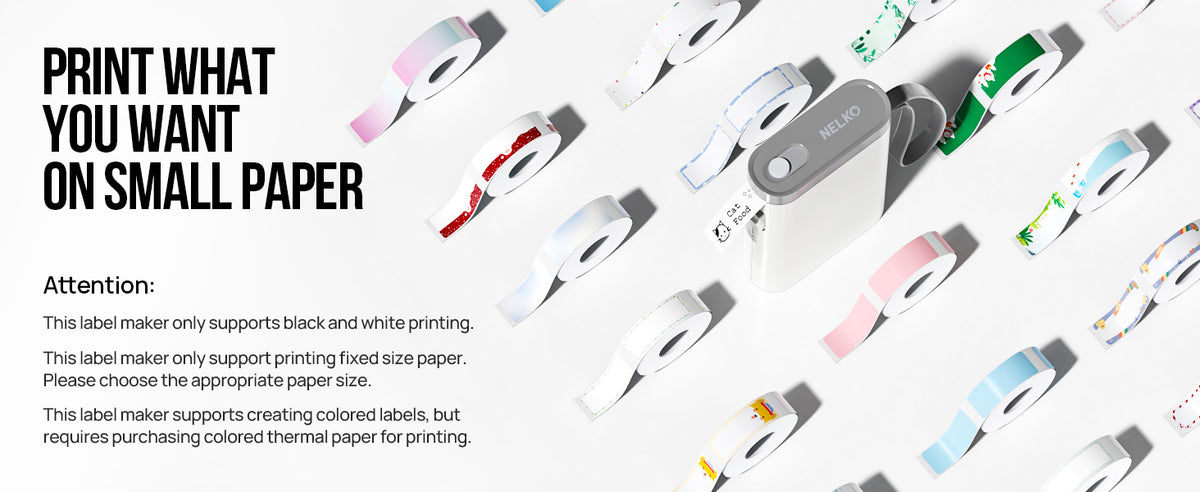 NELKO P21 Portable Bluetooth Label Printer