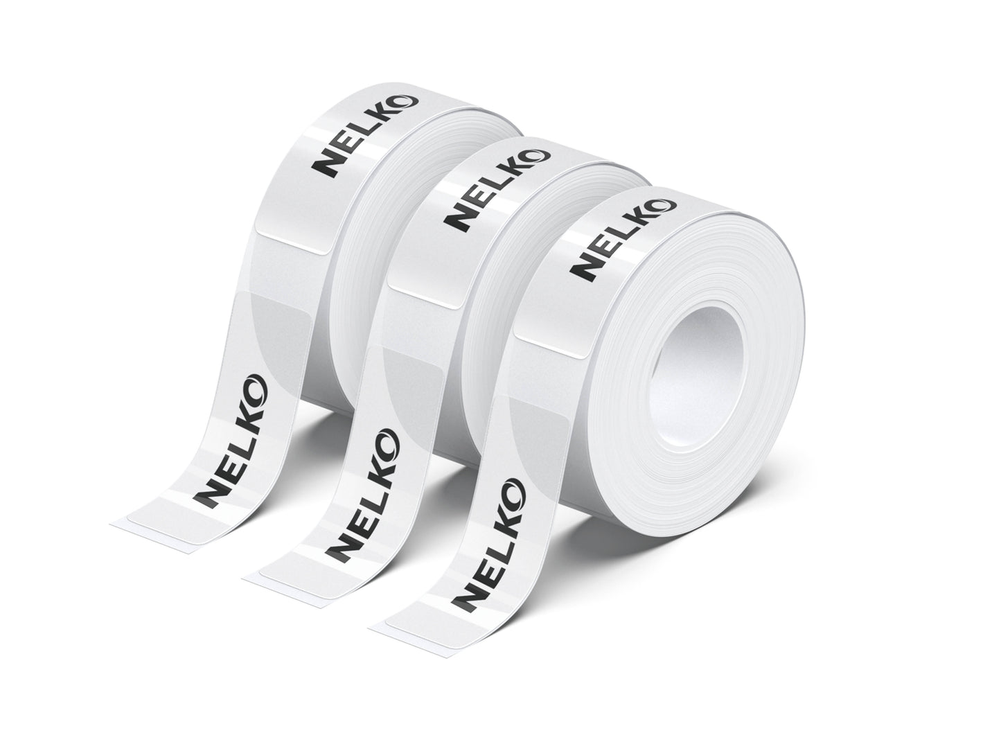 NELKO P21 対応ラベル印刷用紙、14x40mm (0.55"x1.57")、180 テープ/ロール、3 ロール
