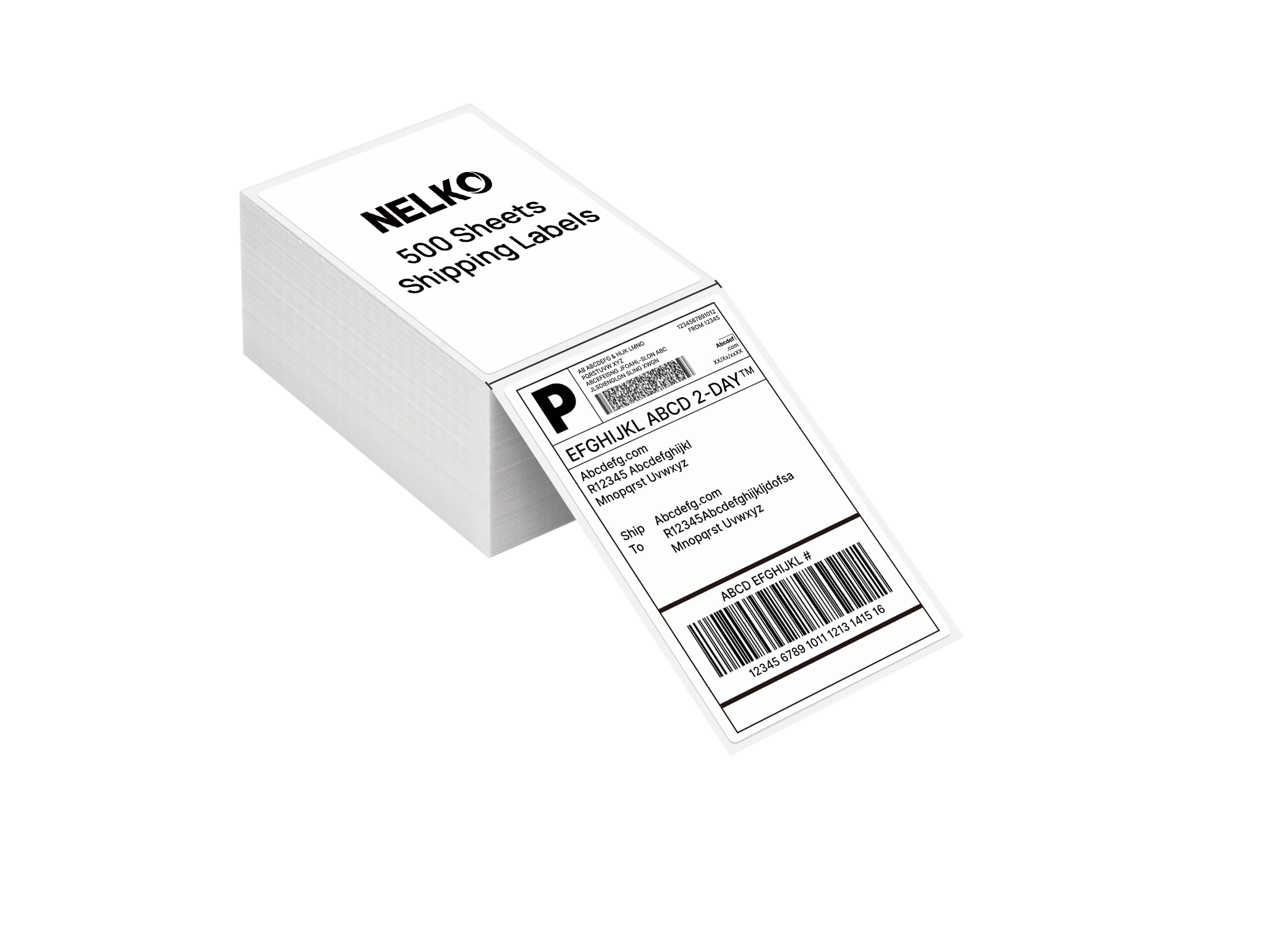NELKO Thermal Direct-Versandetikett (Packung mit 500 4x6 Endlosetiketten) 
