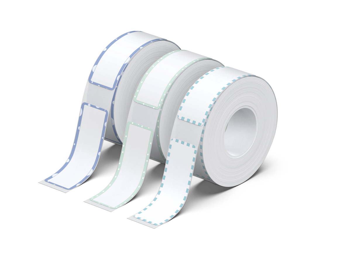 NELKO P21 Angepasstes Etikettendruckpapier, 14 x 40 mm (0,55 x 1,57 Zoll), 180 Bänder/Rolle, 3 Rollen 
