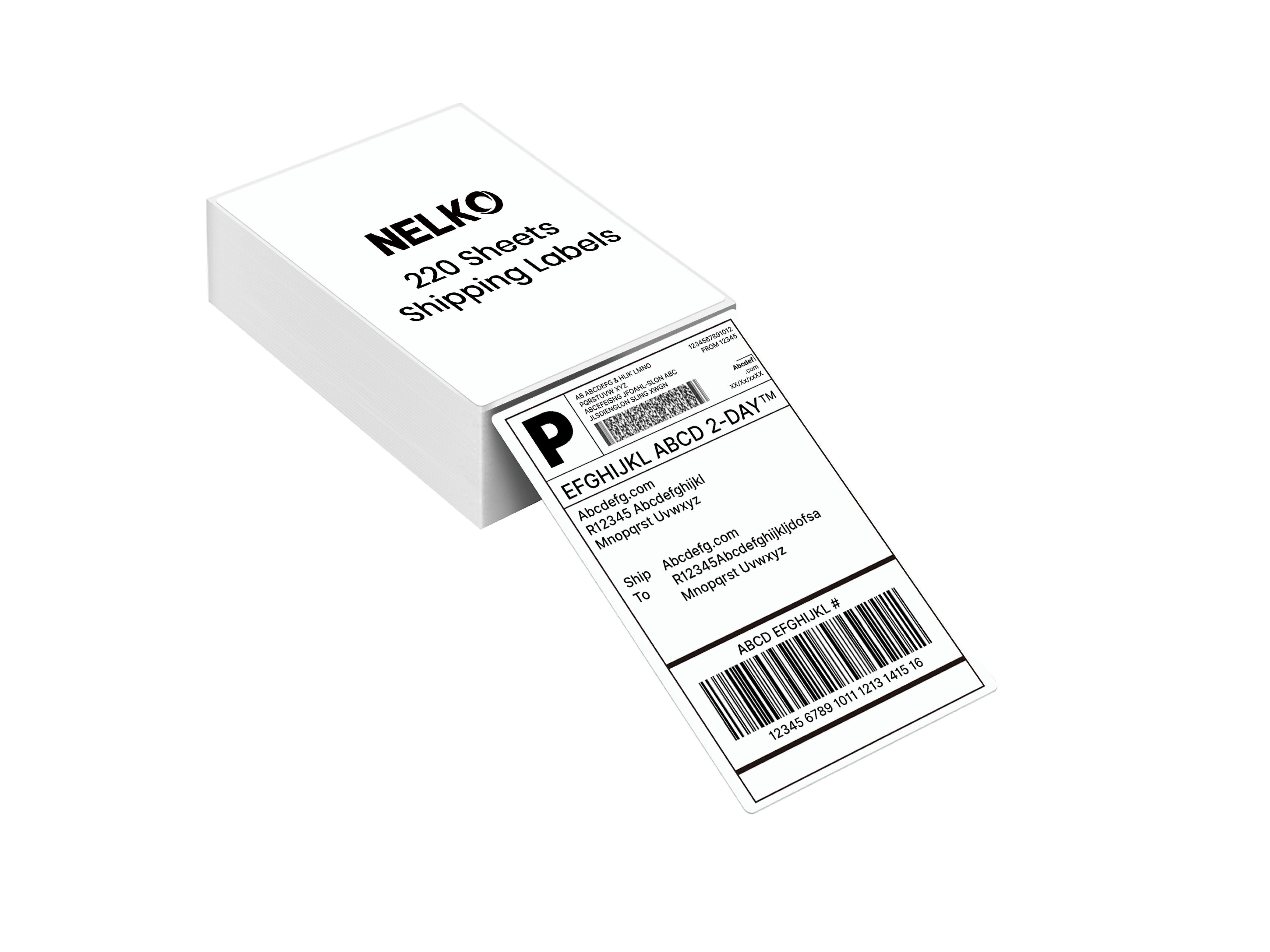 NELKO Thermal Direct-Versandetikett (Packung mit 500 4x6 Endlosetiketten) 