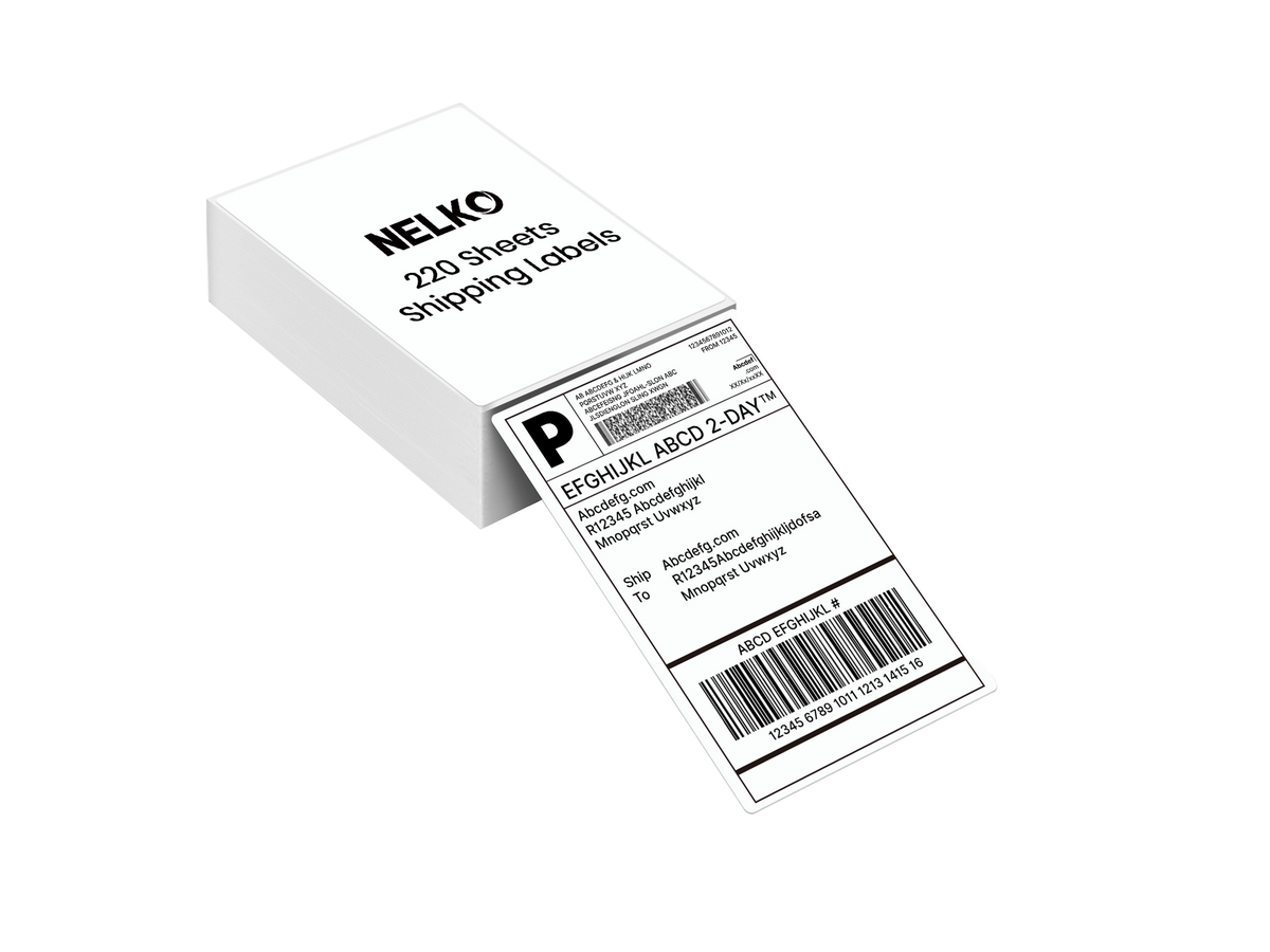 NELKO Thermal Direct-Versandetikett (Packung mit 500 4x6 Endlosetiketten) 