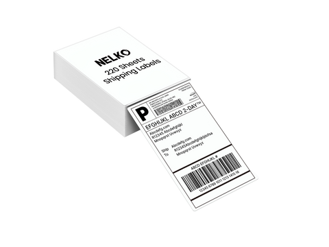 NELKO Thermal Direct-Versandetikett (Packung mit 500 4x6 Endlosetiketten) 