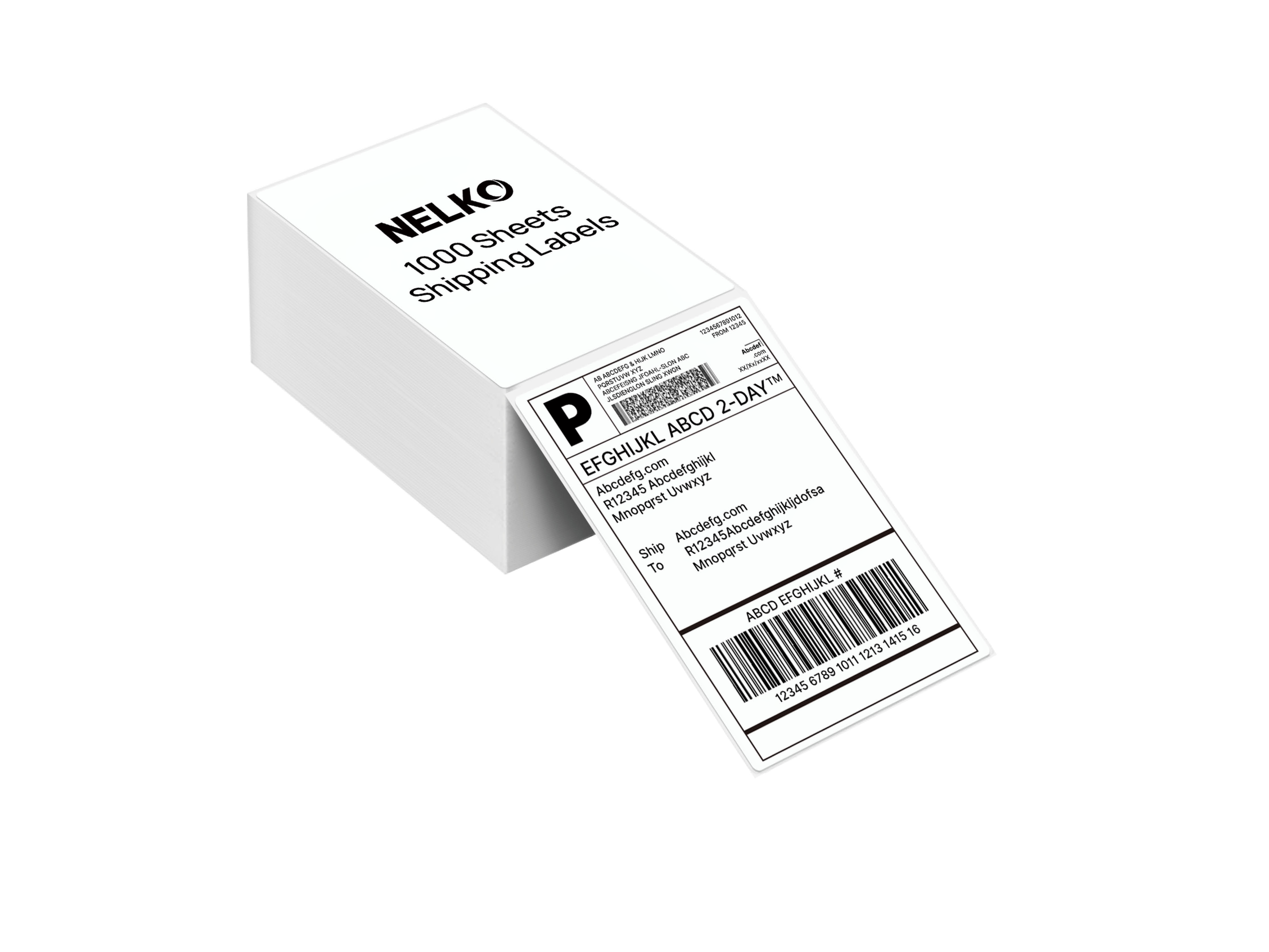 NELKO Thermal Direct-Versandetikett (Packung mit 500 4x6 Endlosetiketten) 