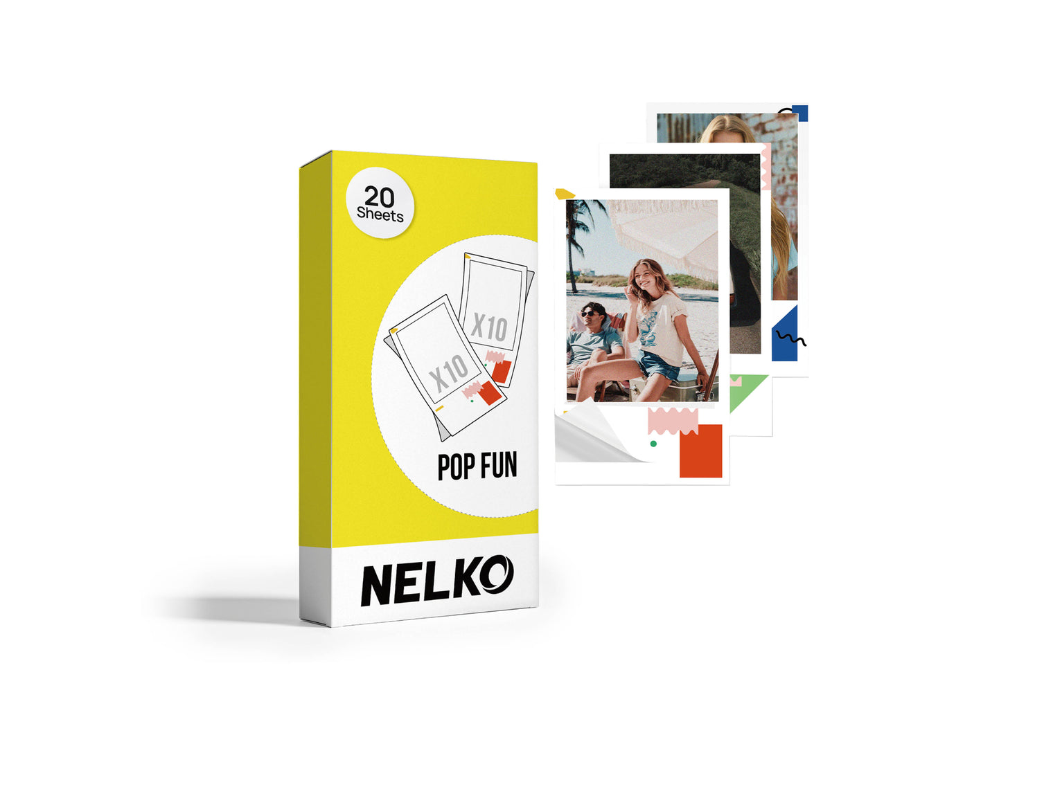 NELKO 2"×3" Photo Paper for PP01 & PP03 - Pop Fun Edition