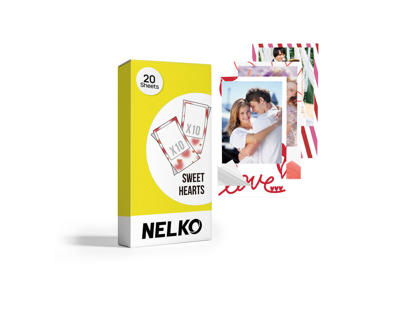 NELKO 2"×3" Photo Paper for PP01 & PP03 - Sweet Hearts Edition