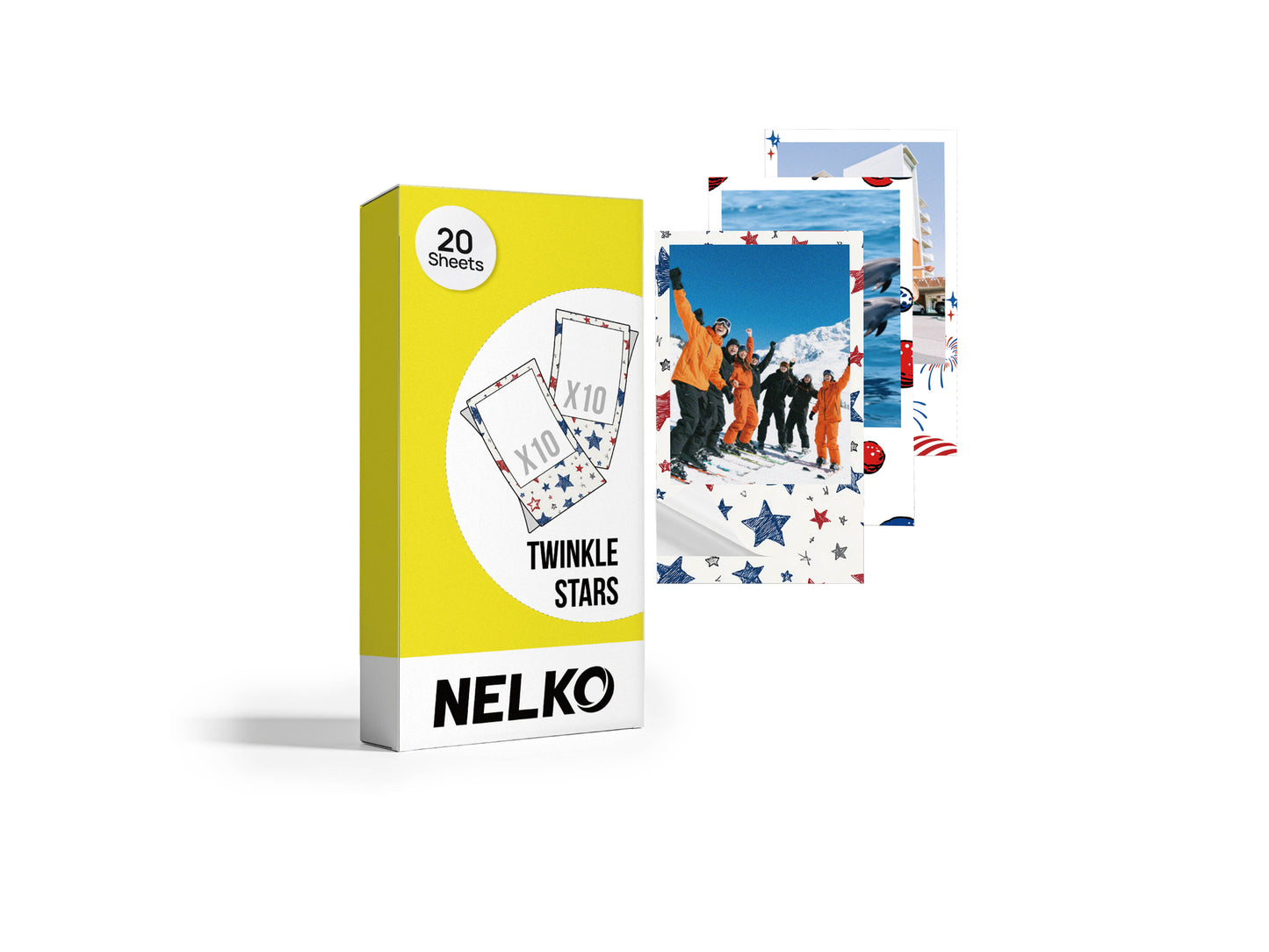 NELKO 2"×3" Photo Paper for PP01 & PP03 - Twinkle Star Edition