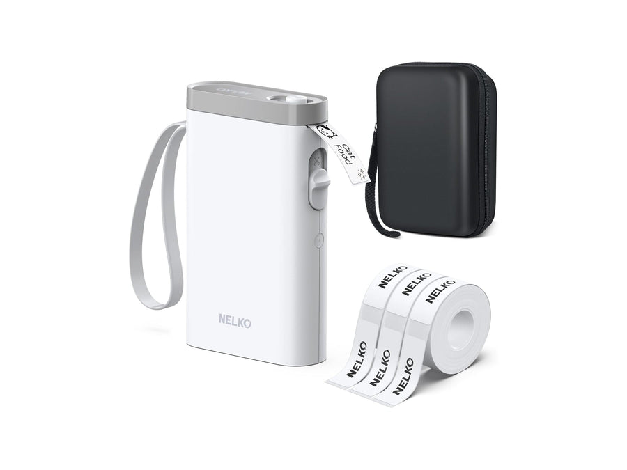 NELKO P21 Portable Bluetooth Label Printer Bundle