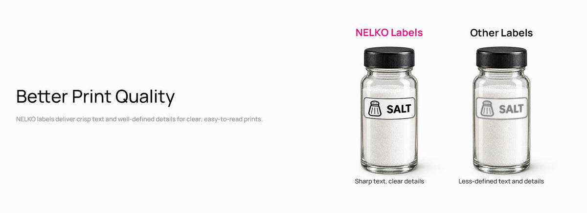 NELKO P21 対応ラベル印刷用紙、15x40mm (0.59"x1.57")、180 ラベル/ロール