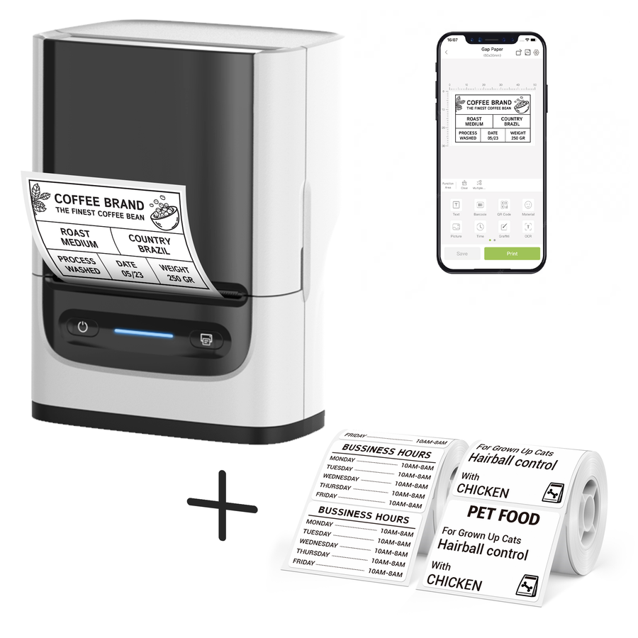 NELKO PM220 Bluetooth Label Printer