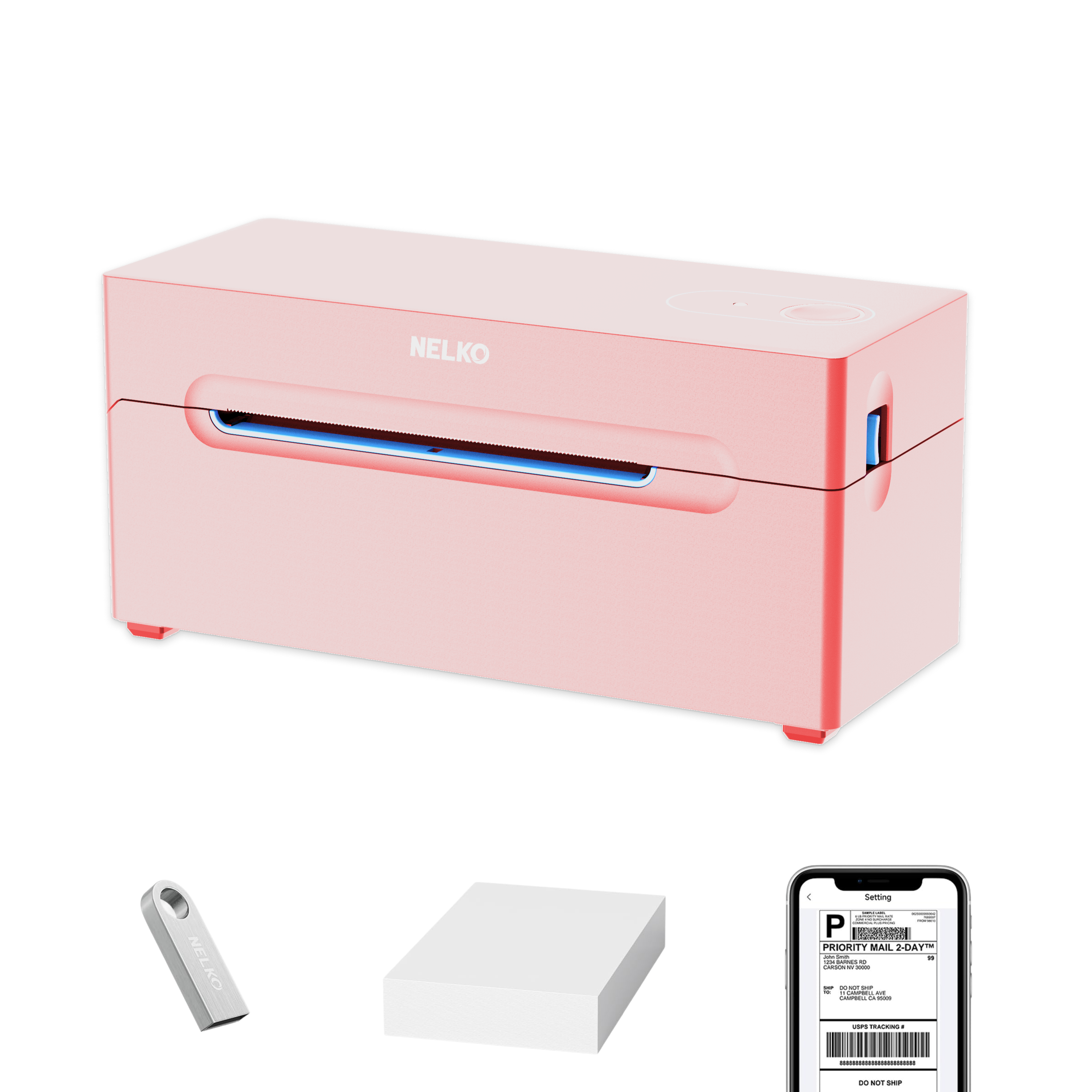 NELKO PL70E Bluetooth Thermal Shipping Label Printer