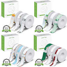 Load image into Gallery viewer, NELKO Genuine P21 Label Maker Tape, Adapted Label Print Paper, 14x40mm (0.55"x1.57"),180 Tapes/Roll, 3-Roll,Different Theme Tape