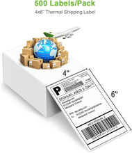 Load image into Gallery viewer, NELKO Thermal Direct Shipping Label (Pack of 500 4x6 Fan-Fold Labels)